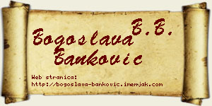 Bogoslava Banković vizit kartica